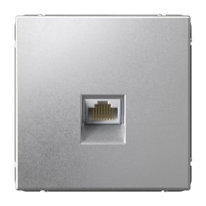 Розетка одинарная компьютерная RJ45 SE ArtGallery категория 5е алюминий