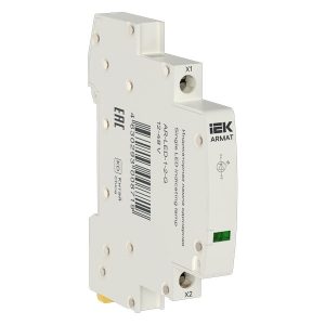 Лампа индикаторная одинарная ИЭК ARMAT LED 12-48В AC/DC зеленая