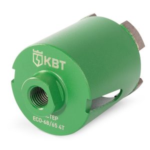Коронка алмазная КВТ для скоростного сверления отверстий для подрозетников ECO-68/65 4T Мастер