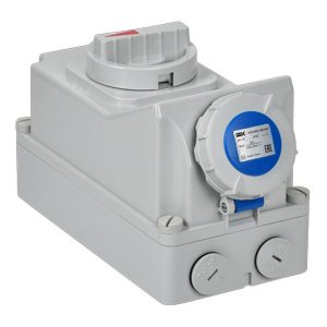 Розетка с механической блокировкой ИЭК ССИ-823 32А-6ч/220В 2P+PE IP67