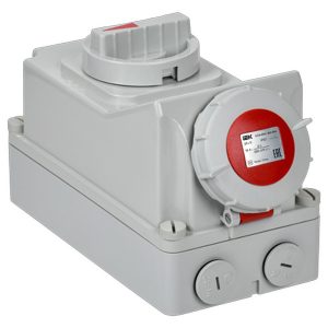 Розетка с механической блокировкой ИЭК ССИ-814 16А-6ч/380В 3P+PE IP67