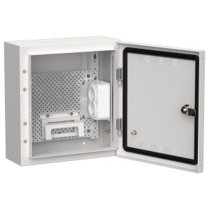 Щит мультимедийный накладной ИЭК TITAN 5 ЩРн-12 (1х12) 335х310х140мм IP30 белый