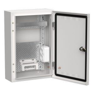 Щит мультимедийный накладной ИЭК TITAN 5 ЩРн-24 (1х24) 460х310х140мм IP30 белый