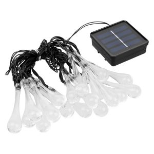 Гирлянда TDM на солнечной батарее ССГ-148 Капли 2.7 м, 20 LED многоцветный IP54