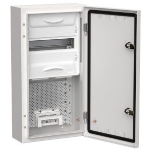 Щит мультимедийный комбинированный накладной ИЭК TITAN 5 ЩРн-12 (1х36) 585х310х140мм IP30 белый