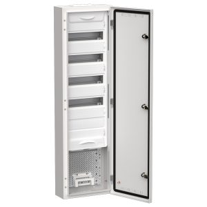 Щит мультимедийный комбинированный накладной ИЭК TITAN 5 ЩРн-60 (1х84) 1085х310х140мм IP30 белый