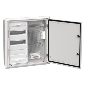 Щит мультимедийный комбинированный встраиваемый ИЭК TITAN 5 ЩРв-36 (2х36) 630х625х130мм IP30 белый