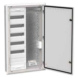 Щит мультимедийный комбинированный встраиваемый ИЭК TITAN 5 ЩРв-72 (2х72) 1005х625х130мм IP30 белый