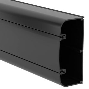 Кабель-канал DKC In-liner Front с фронтальной крышкой 90х50 черный (16м) (кабельный короб)