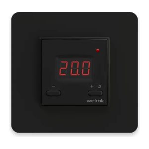 Терморегулятор цифровой Welrok st bk с датчиком пола 16А 3000Вт 5-40 °С черный