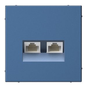 Розетка двойная компьютерная RJ45+RJ45 SE ArtGallery категория 5е аквамарин