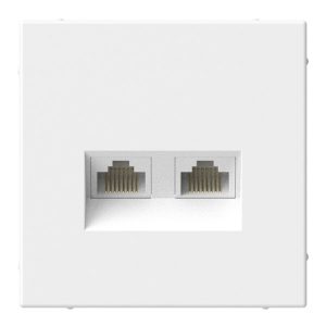 Розетка двойная компьютерная RJ45+RJ45 SE ArtGallery категория 5е лотос