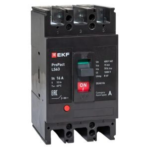 Выключатель автоматический EKF LS63 ProPact 3п 16А 15кА