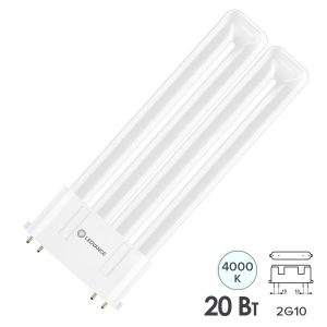 Лампа компактная светодиодная Ledvance DULUX F 36 LED 20W/840 4000K 2G10 2500Lm (ЭПРА-220V)
