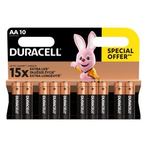 Батарейка Duracell AA LR6 Basic MN1500 1,5V алкалиновая (упаковка 10шт) 1027787