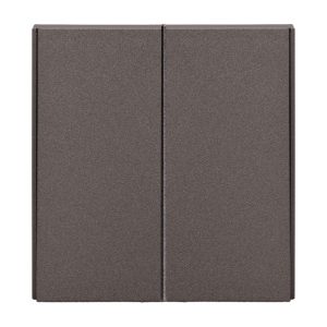 Выключатель двухклавишный Kranz Miele Strong 10А с рамкой графит