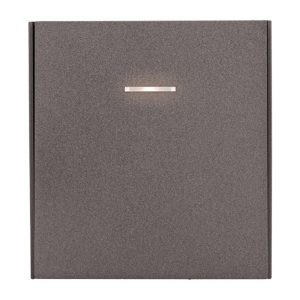 Переключатель одноклавишный с подсветкой Kranz Miele Strong 10А с рамкой графит