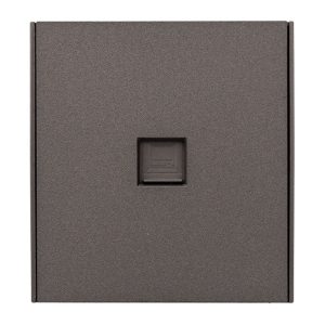 Розетка компьютерная Kranz Miele Strong RJ45 кат 6 с рамкой графит
