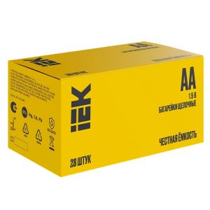 Батарейка ИЭК AA LR06/AM 3 2800мАч 1,5V алкалиновая (пальчиковая) (упаковка 28шт)
