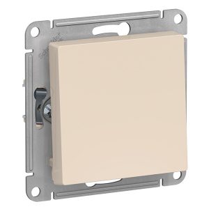 Одноклавишный выключатель SE AtlasDesign 10A механизм быстрозажимные клеммы, бежевый [уп 20 шт]