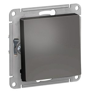 Одноклавишный выключатель SE AtlasDesign 10A быстрозажимные клеммы, сталь [уп 5 шт]