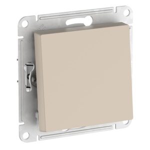 Одноклавишный выключатель SE AtlasDesign 10A быстрозажимные клеммы, песочный [уп 5 шт]