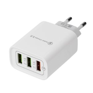 Сетевое зарядное устройство Rexant 3 x USB, 5V, 3 А + 1 А + 1 А, белое