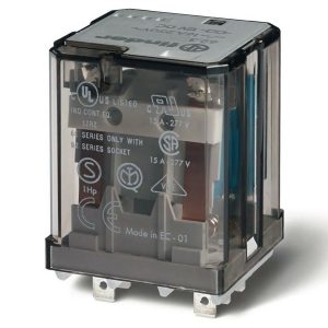 Силовое реле Finder 3СО 16A AgCdO 16A 230В AC кнопка тест и механический индикатор