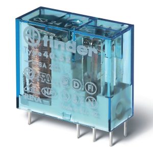 Миниатюрное реле Finder 2NO 8A AgNi + Au 24В DC