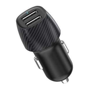 Автомобильное зарядное устройство c двумя портами Rexant USB-А + USB-A с LED индикацией 12W черный