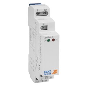 Реле контроля фаз КЭАЗ OptiRel D PHS-3-1M-03-PP-2 чередования и обрыва фаз 3Ф 2СО (РКФ)