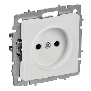 Розетка ИЭК BRITE 2P 10А арктический белый (РС10-1-0-БрАБ)