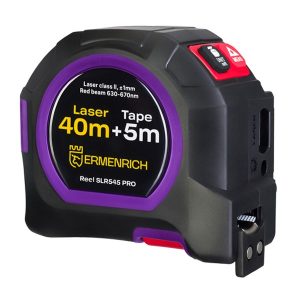 Рулетка с лазерным дальномером Ermenrich Reel SLR545 PRO, длина 5м, лазер до 40м, фиолетовый