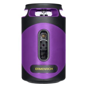 Лазерный уровень Ermenrich PLUS LN40, 5 линий, цвет лазера зеленый, диапазон до 30 м, фиолетовый