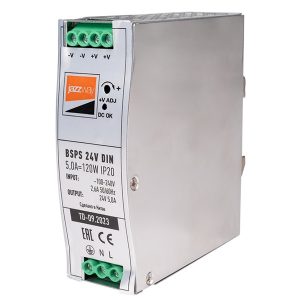 Блок питания с установкой на DIN-рейку JazzWay BSPS DIN 24В 5.0А 120Вт IP20 AL Pro
