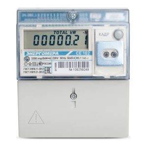 Счетчик однофазный многотарифный Энергомера CE102 R5.1 145 JAN 1ф 5-60А класс 1.0 RS-485 ЖКИ
