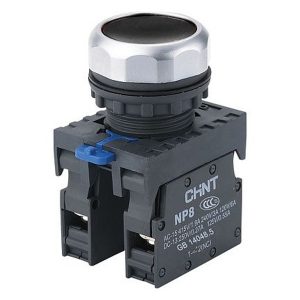 Кнопка управления Chint NP8-11BN/2 без подсветки черная 1НО+1НЗ d22мм IP65