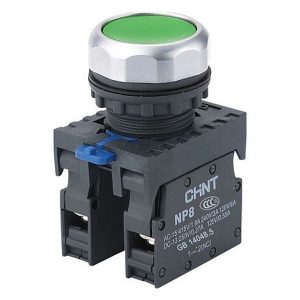 Кнопка управления Chint NP8-11BN/3 без подсветки зеленая 1НО+1НЗ d22мм IP65