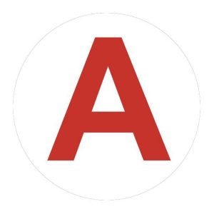 Самоклеящаяся этикетка ЭРА INFO-LLP-129 А для маркировки аварийный светильников 50х50мм