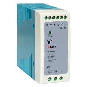 Блок питания EKF PROxima DR-M-60W-24 60Вт вход 85-264В АС стабилизированный выход 24В DC