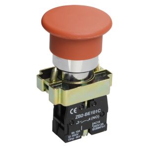 Кнопка ИЭК LAY5-BC41 Грибок красная d22мм 1НЗ