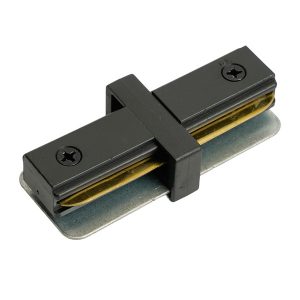 Коннектор Feron LD1020 прямой для шинопровода, черный, для CAB1007