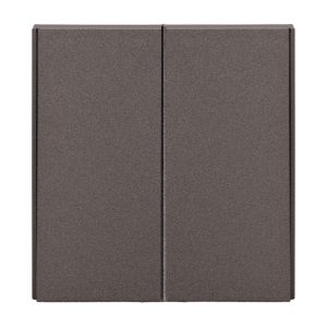 Переключатель двухклавишный Kranz Miele Strong 10А с рамкой графит