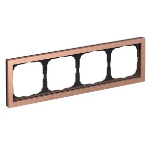 Рамка Systeme Electric ArtGallery Pure 4 поста металл, медь