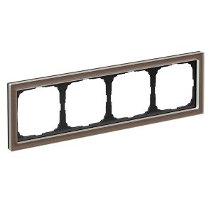 Рамка Systeme Electric ArtGallery Pure 4 поста органическое стекло, мокко