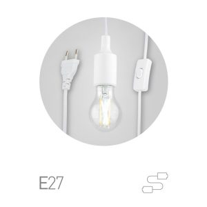 Светильник для растений ЭРА Holder E27 5 м с проводом и выключателем для фитоламп с цоколем Е27