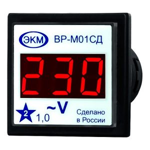 Цифровой щитовой вольтметр Меандр ВР-М01-29СД 15-450В АС 22мм УХЛ2