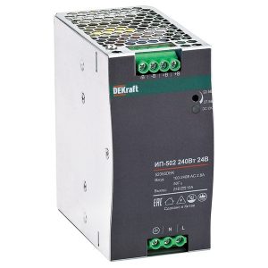 Импульсный источник питания DEKraft ИП-502 240Вт 24В 10А вход 85-264В AC