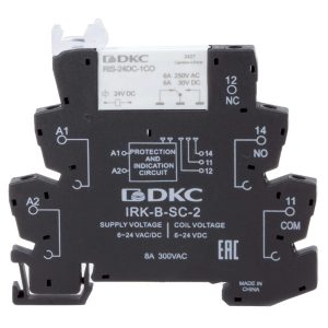 Реле интерфейсное DKC 1CO 6А AgSnO2 24В AC/DC push-in клеммы