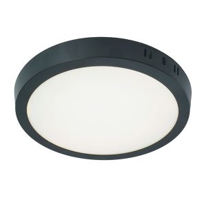Светильник светодиодный накладной Feron AL504 18W 4000К 1260Lm круглый черный D210x24mm